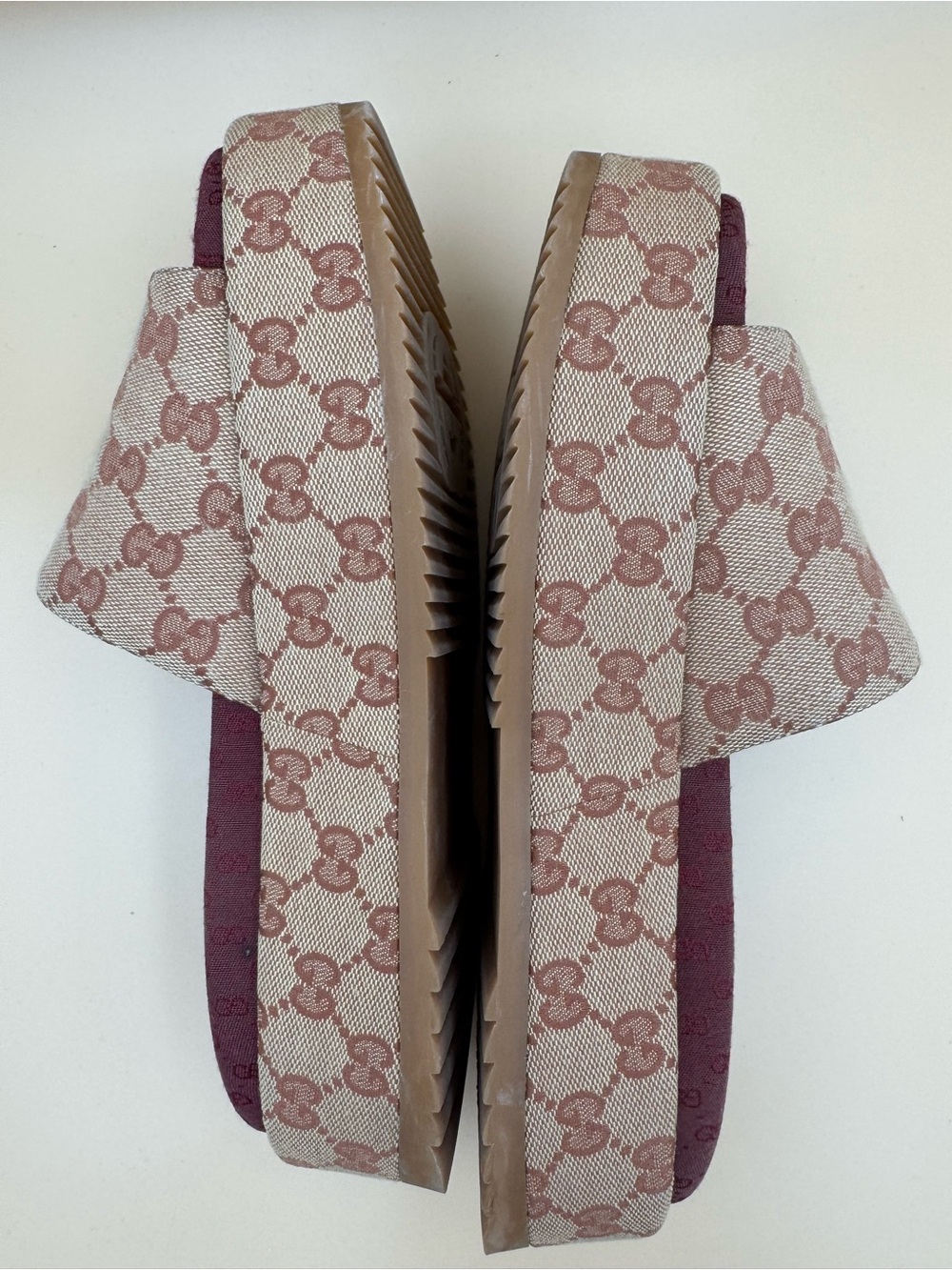 Gucci GG Supreme Platform Sandals EU 40 Canvas Slides - Picture 15 of 15